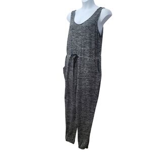 Love Ari Jumpsuit 3X Gray Jogger Drawstring Pockets Sleeveless Sporty Casual